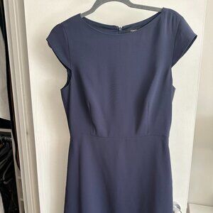 Theory Cap Sleeve Shift  Dress in Modern Crepe